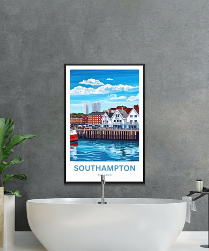 Southampton Travel Poster- Gateway to the Sea England