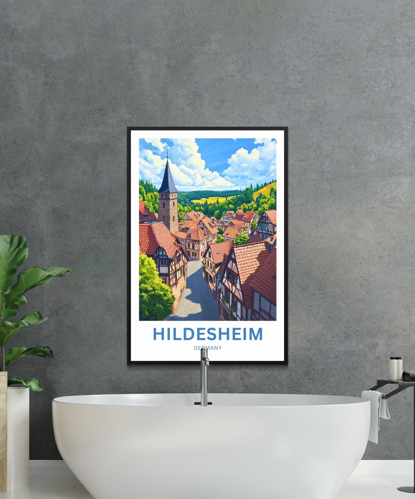 Hildesheim Travel Poster- Germany Heritage & Harmony