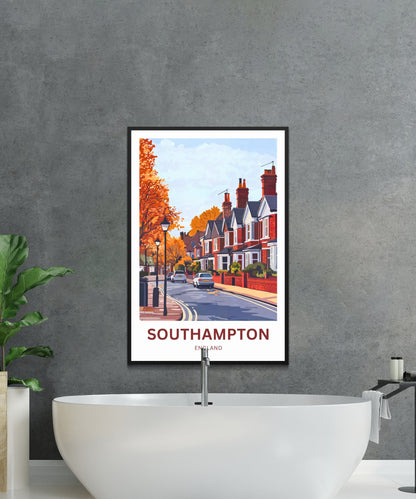 Southampton Travel Poster- Timeless Streets of England