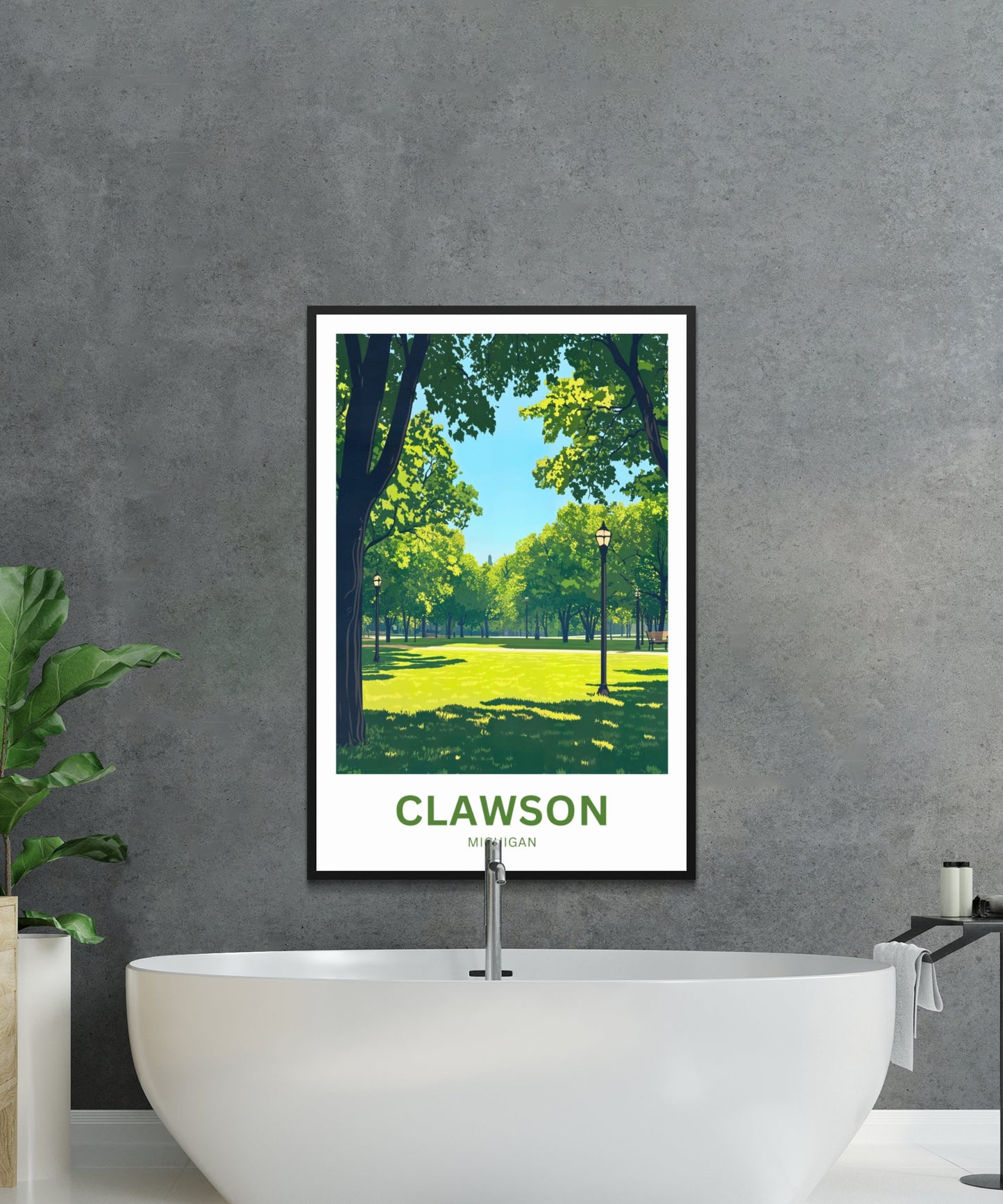 Clawson Travel Poster - Stunning Nature's Serene Park