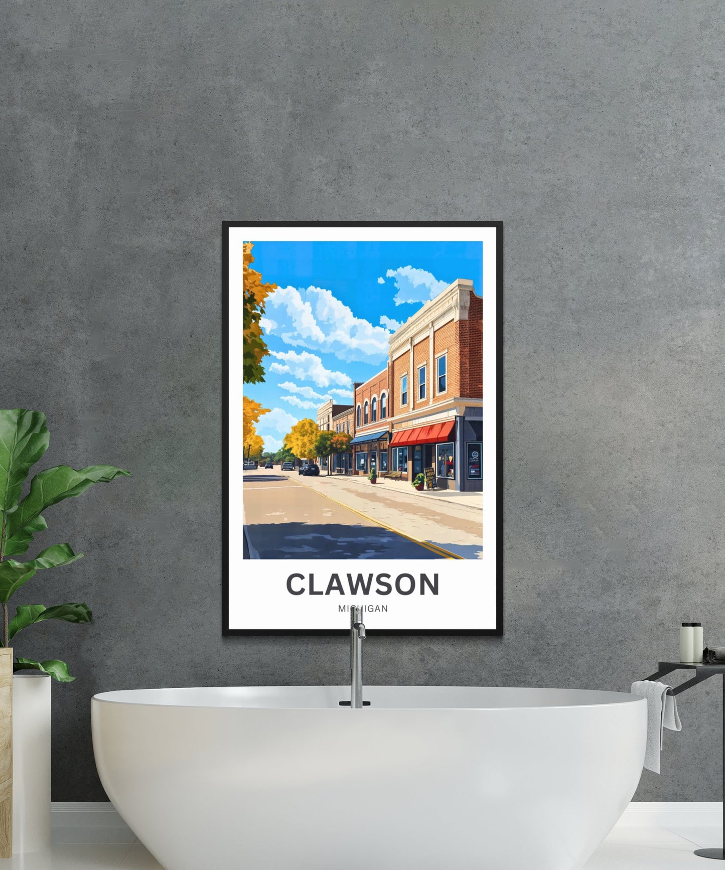 Clawson Travel Poster - City in Michigan
