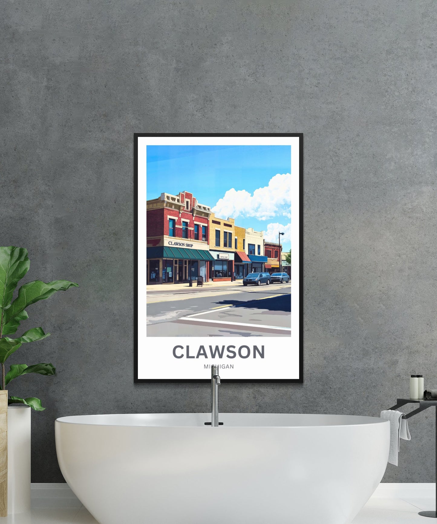 Clawson Travel Poster - Downtown Days – Clawson, MI