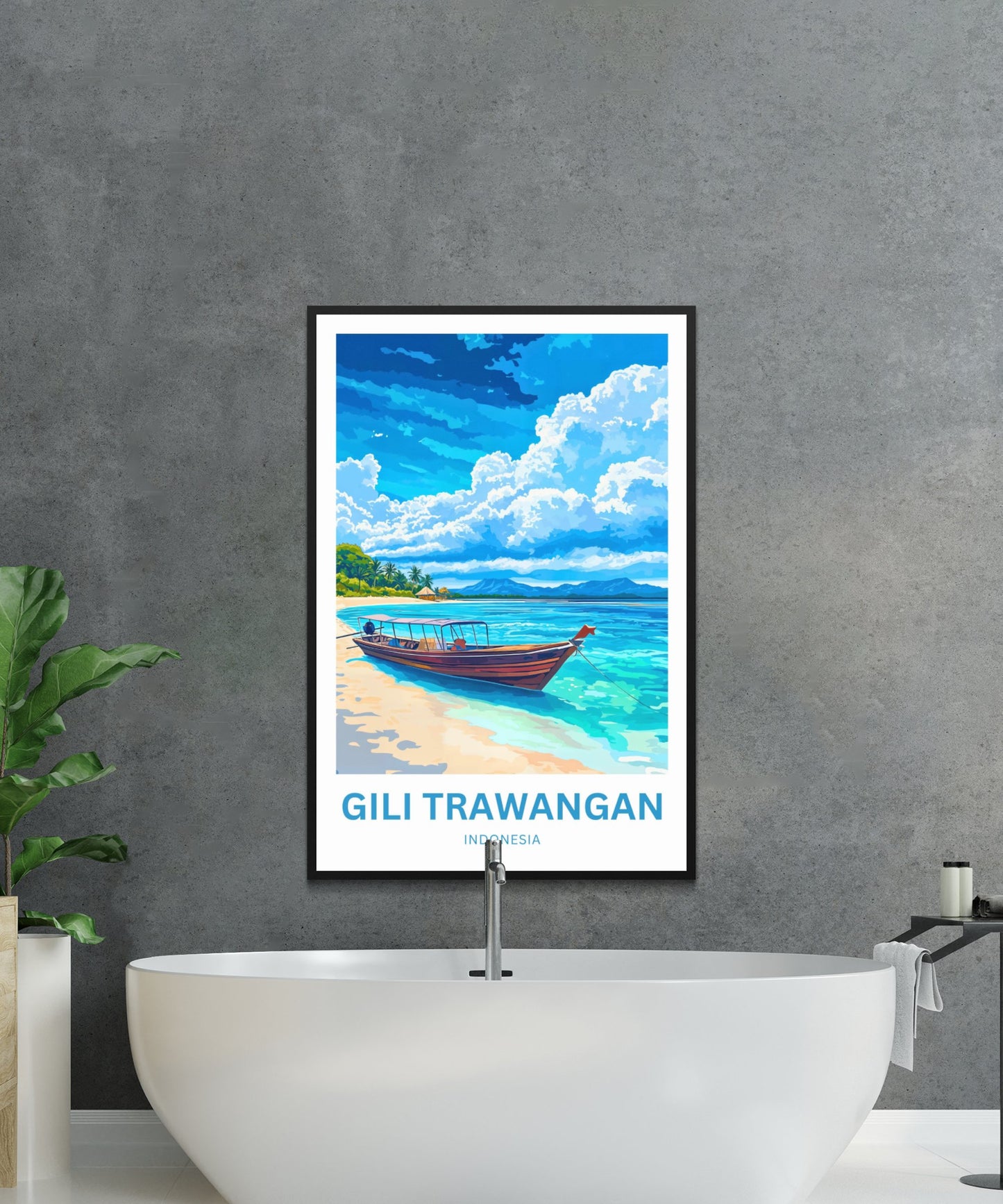 Gili Trawangan Travel Poster-  Paradise Island of Indonesia
