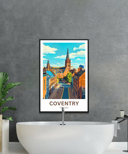 Coventry Travel Poster- City of Peace and Rebirth