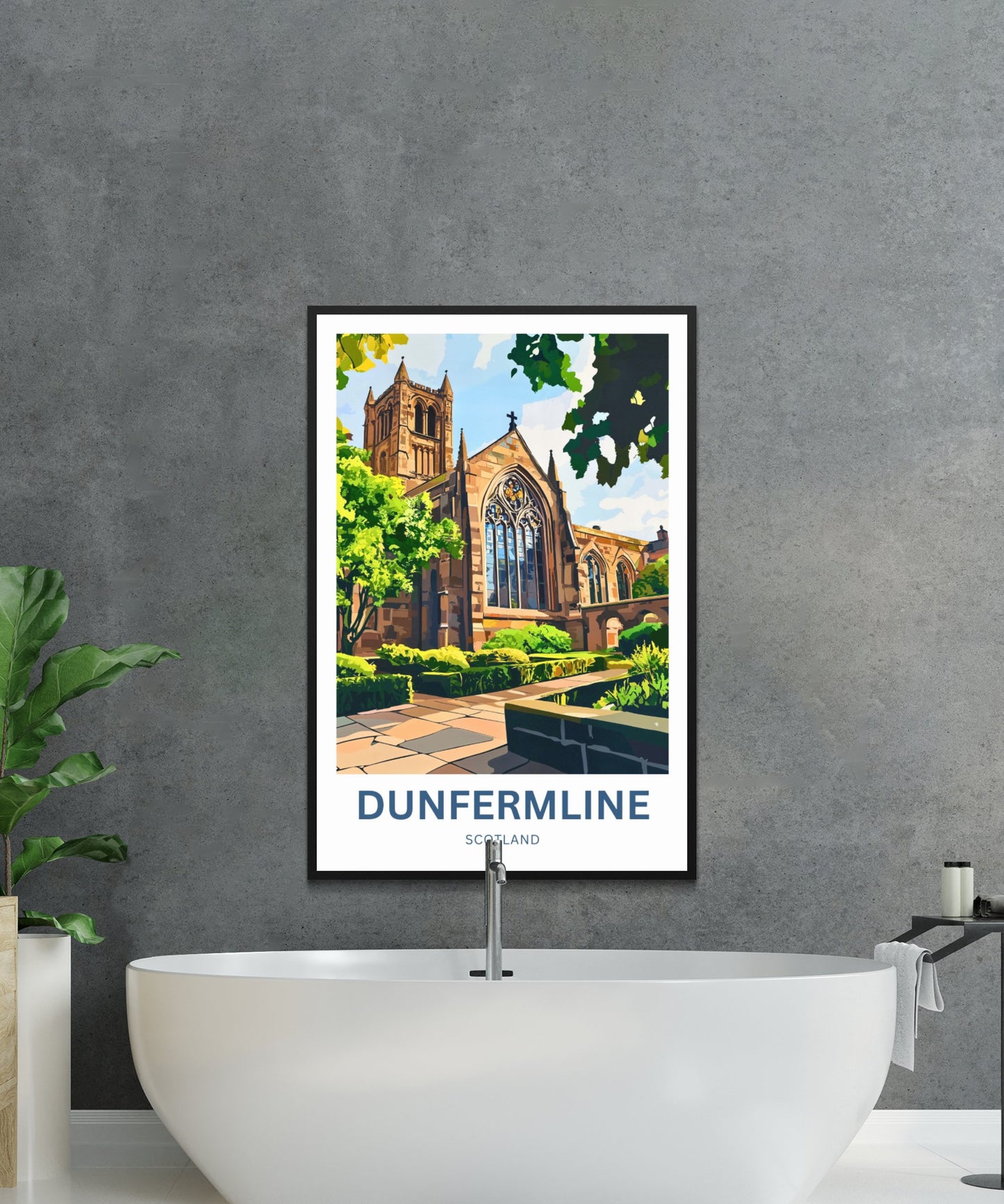 Dunfermline Travel Poster- Scotland