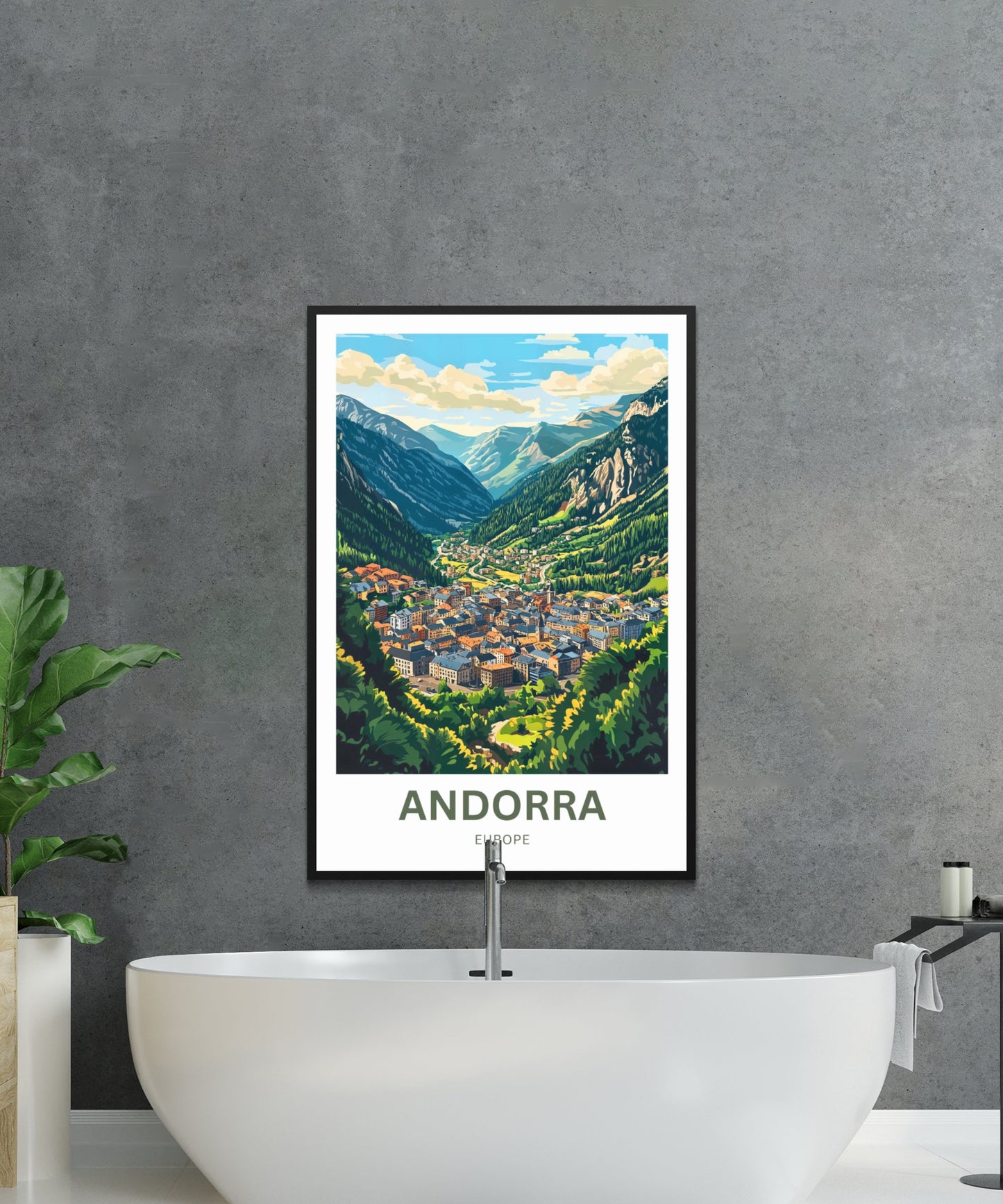 Andorra Travel Poster- Captivating View of La Vella