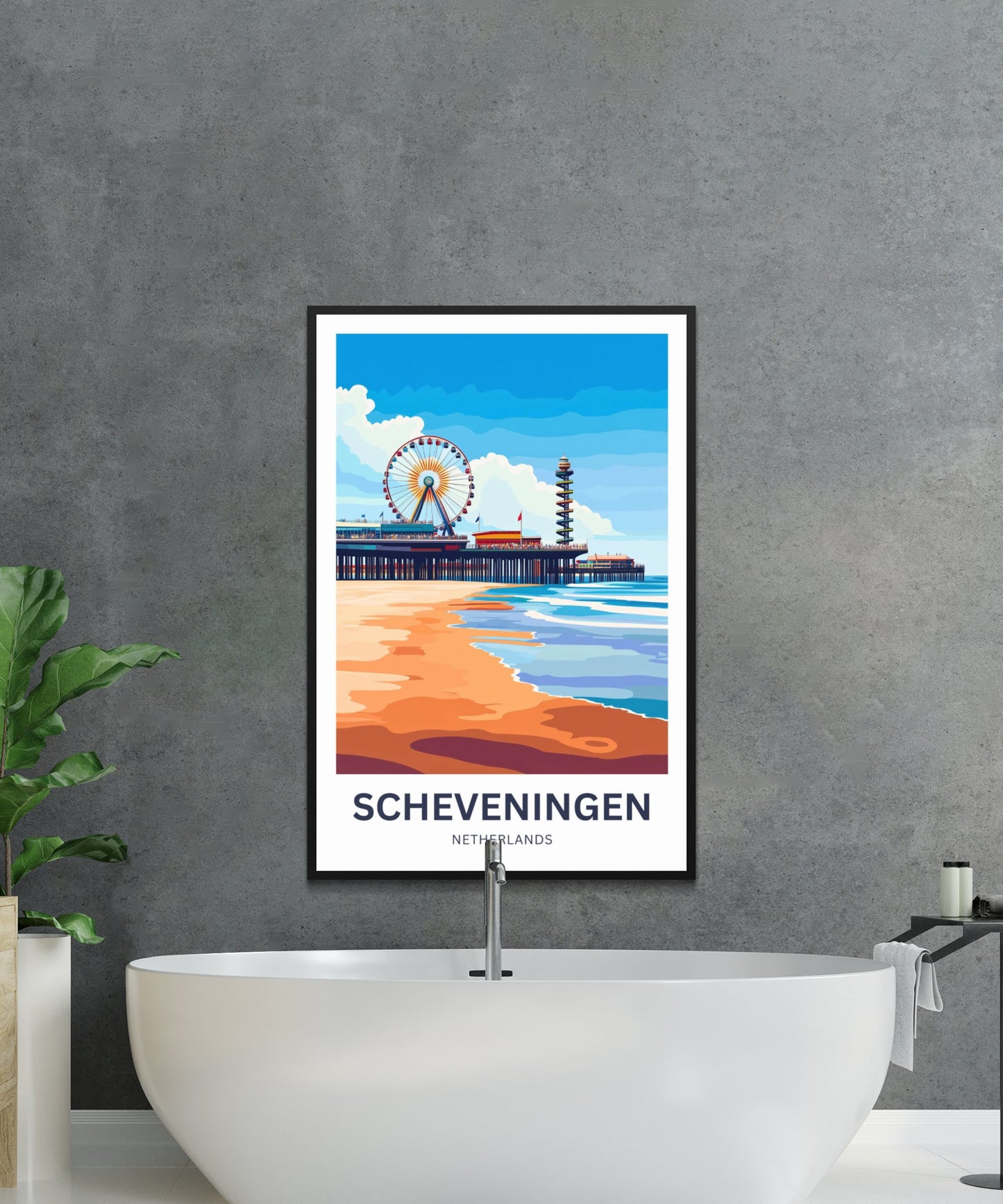 Scheveningen Travel Poster- Netherlands