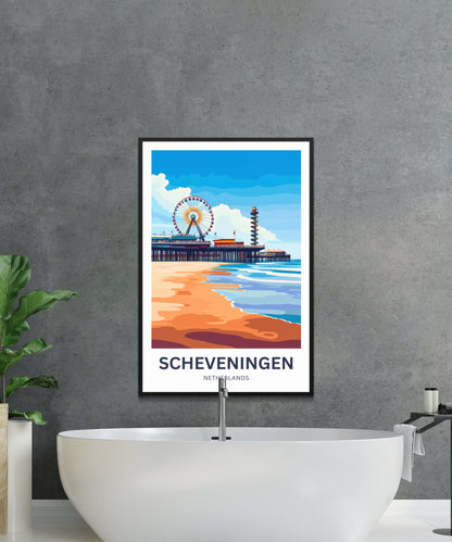 Scheveningen Travel Poster- Netherlands