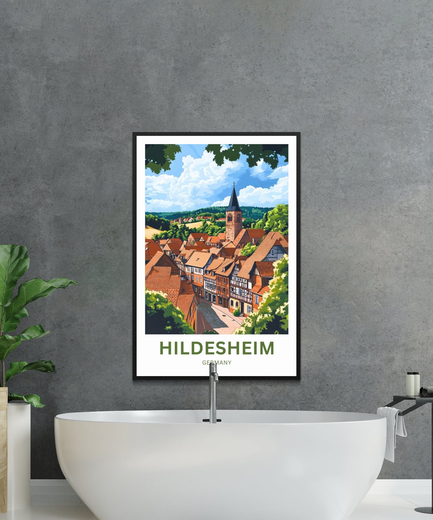 Hildesheim Travel Poster- Germany’s Medieval Jewel