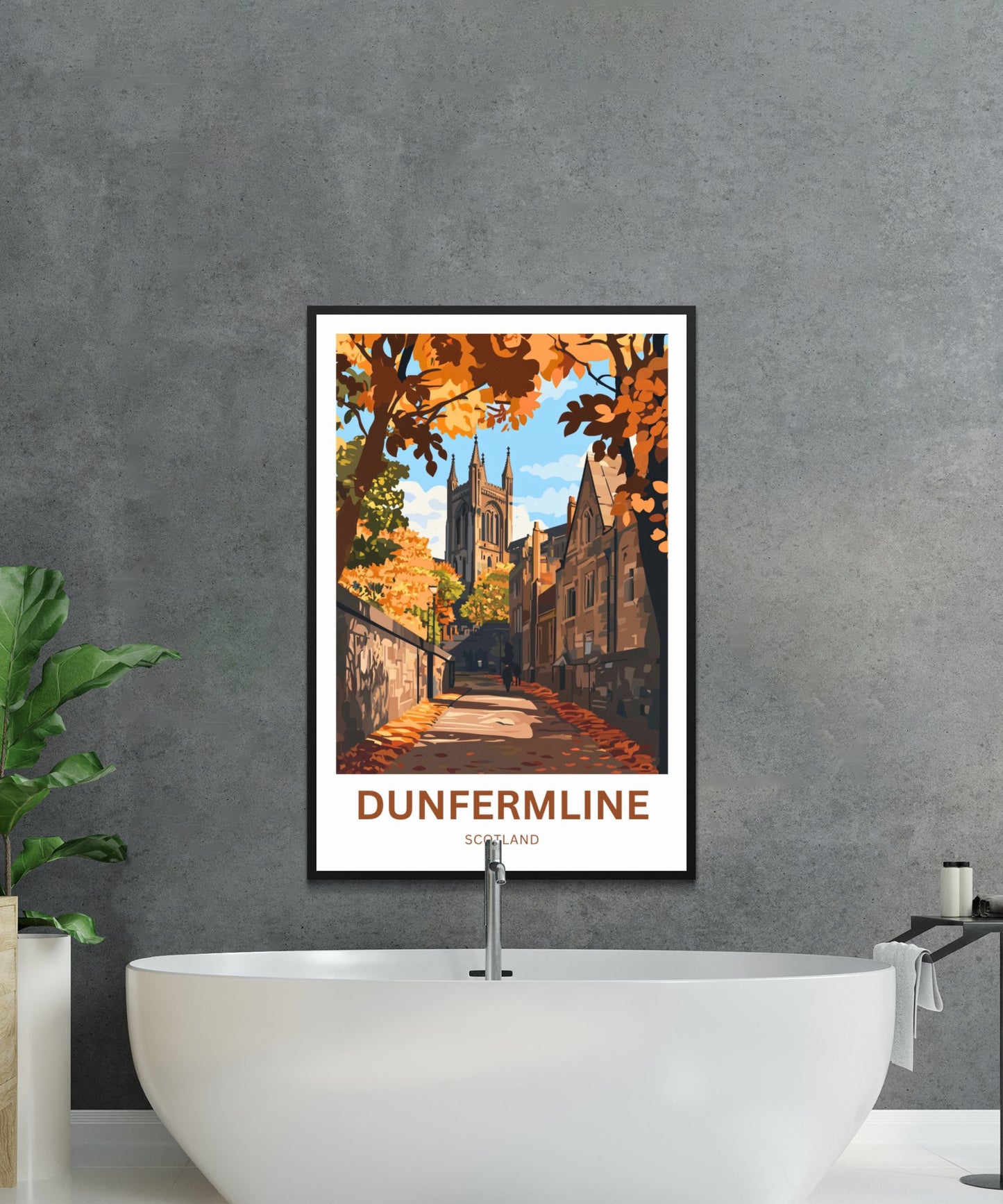 Dunfermline Travel Poster- Scottish Royal