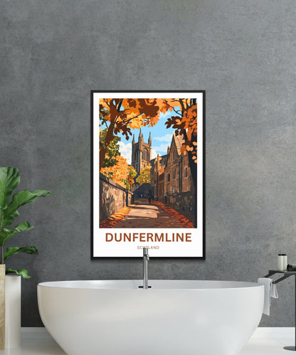 Dunfermline Travel Poster- Scottish Royal