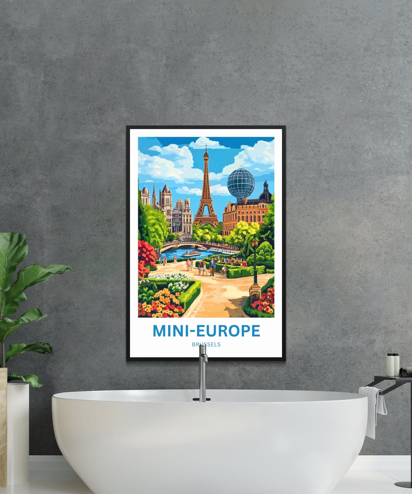 Mini-Europe Travel Poster- Europe’s Icons in Miniature