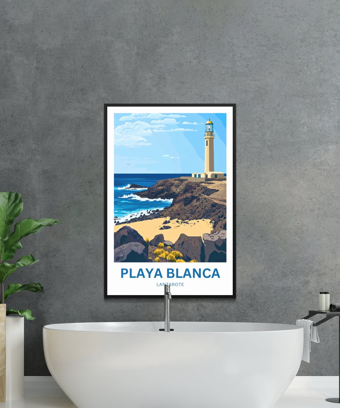 Playa Blanca Travel Poster- Lanzarote Captivating lighthouse