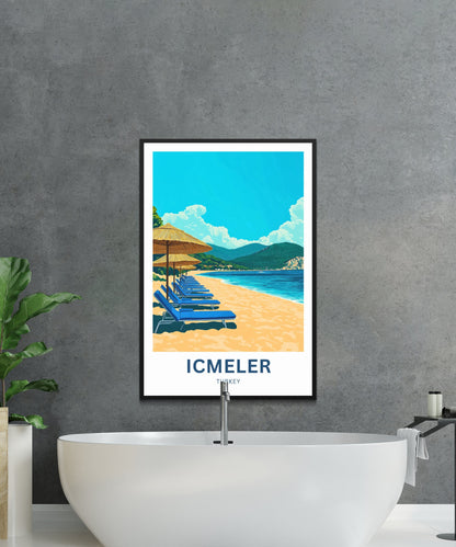 Içmeler Travel Poster- Captivating Beach in Turkey