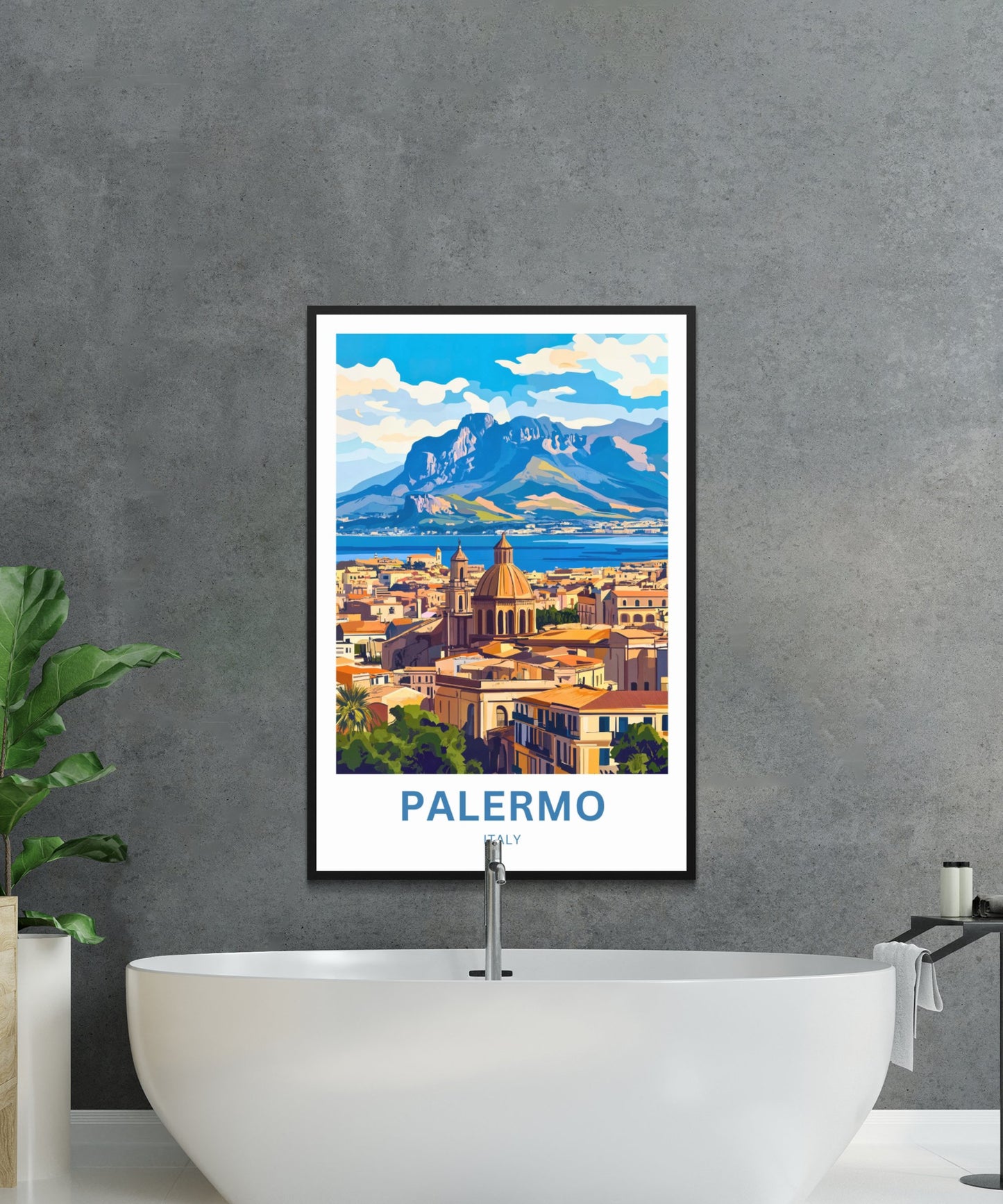 Palermo Travel Poster- Heart of Sicily