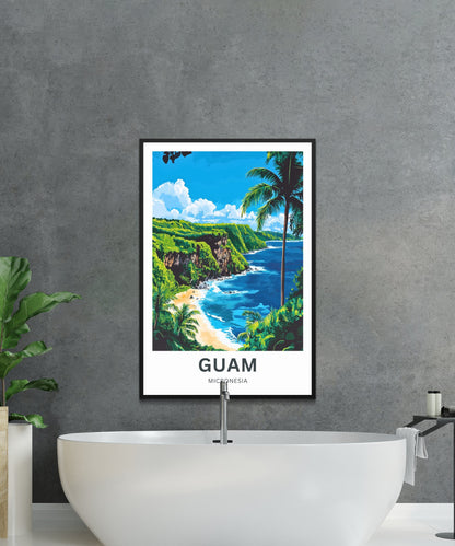 Guam Travel Poster - Tropical Paradise: The Shores of Guam