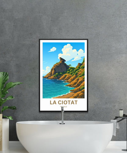 La Ciotat Travel Poster- The eagle's beak