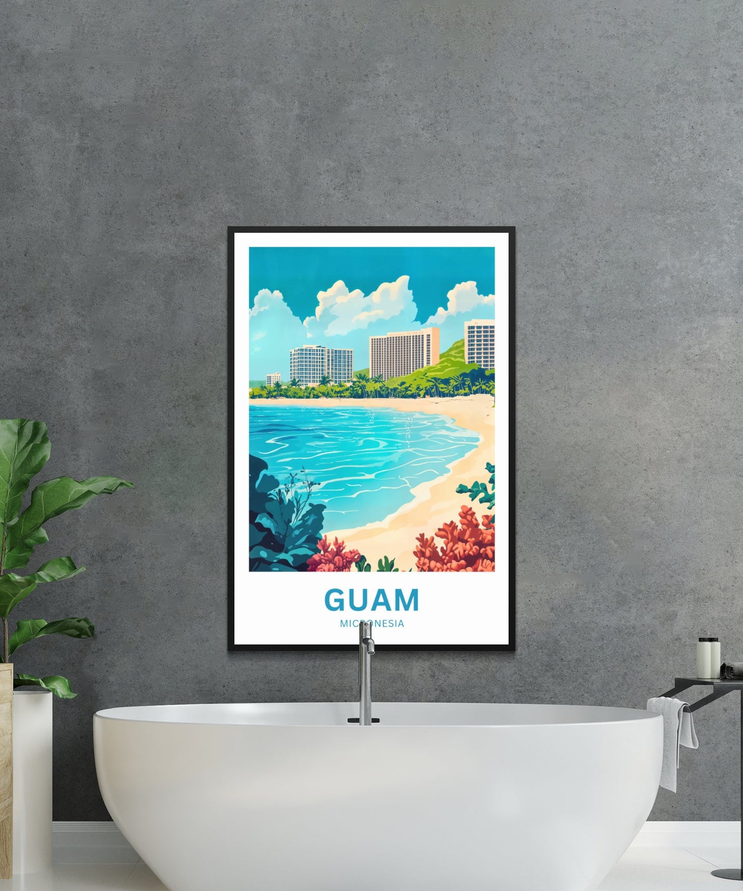 Guam Travel Poster - Escape in the Heart of Guam