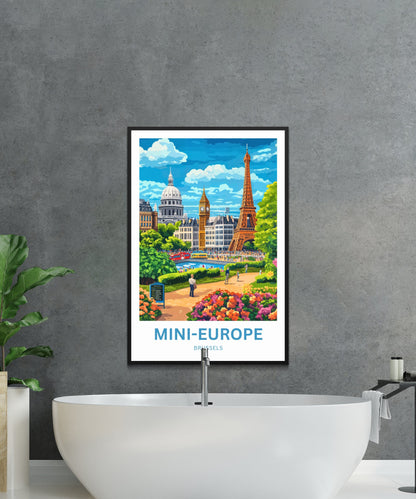 Mini-Europe Travel Poster- Brussels