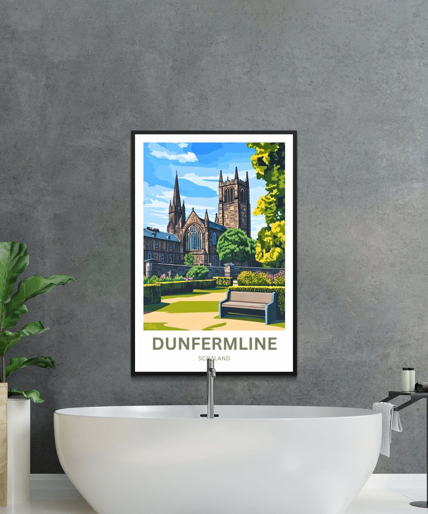 Dunfermline Travel Poster- Historic Beauty in the Kingdom of Fife