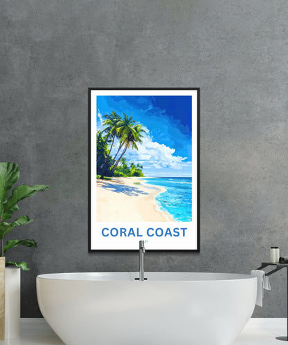 Coral Coast, Fiji Travel Poster