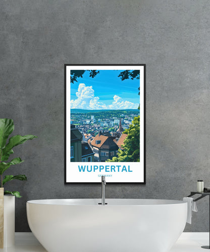 Wuppertal Travel Poster- Schwebebahn Dreams