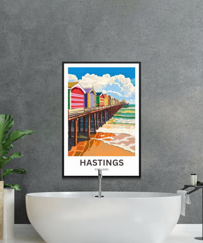 Hastings Travel Poster- England