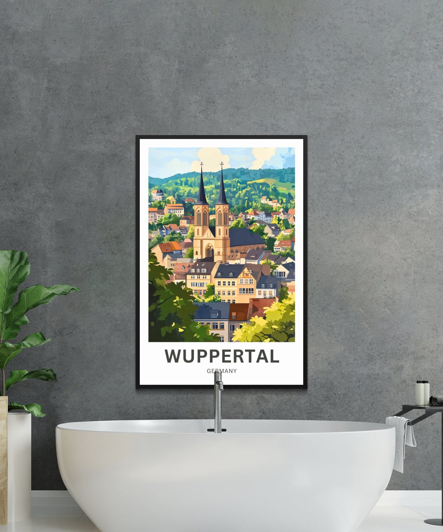 Wuppertal Travel Poster- Iconic Church View