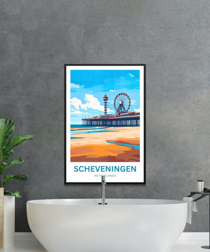 Scheveningen Travel Poster- Captivating Pier