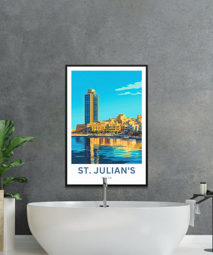 St. Julian’s Travel Poster- Mediterranean Magic