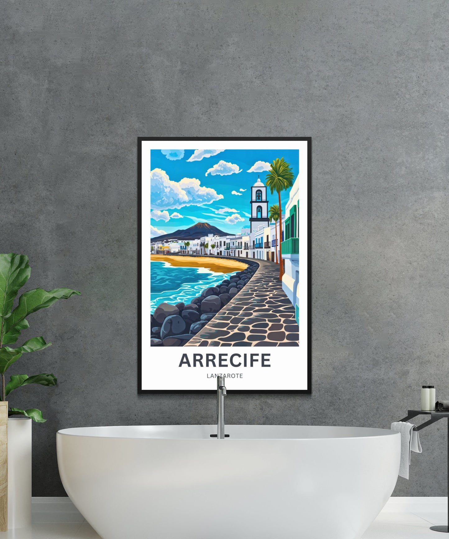Arrecife Travel Poster- Lanzarote Coastal Charm
