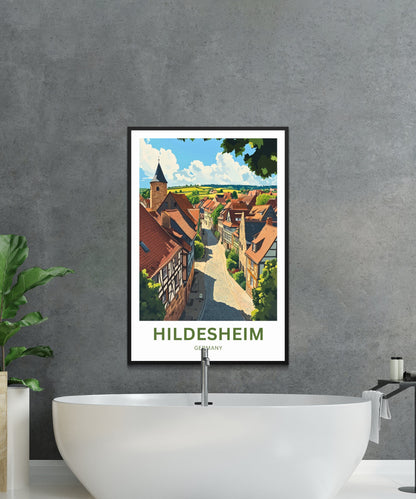 Hildesheim Travel Poster- Germany Where History Lives