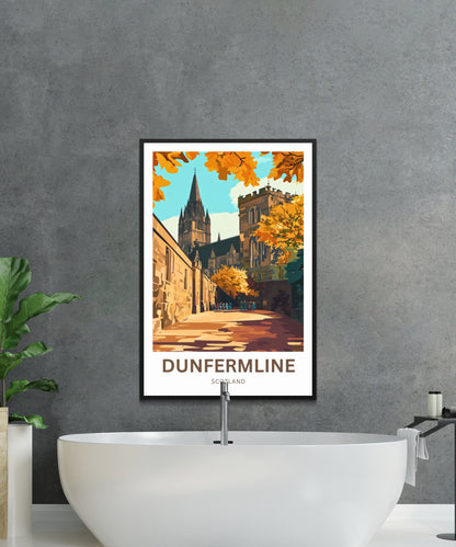 Dunfermline Travel Poster- Heart of Scottish History