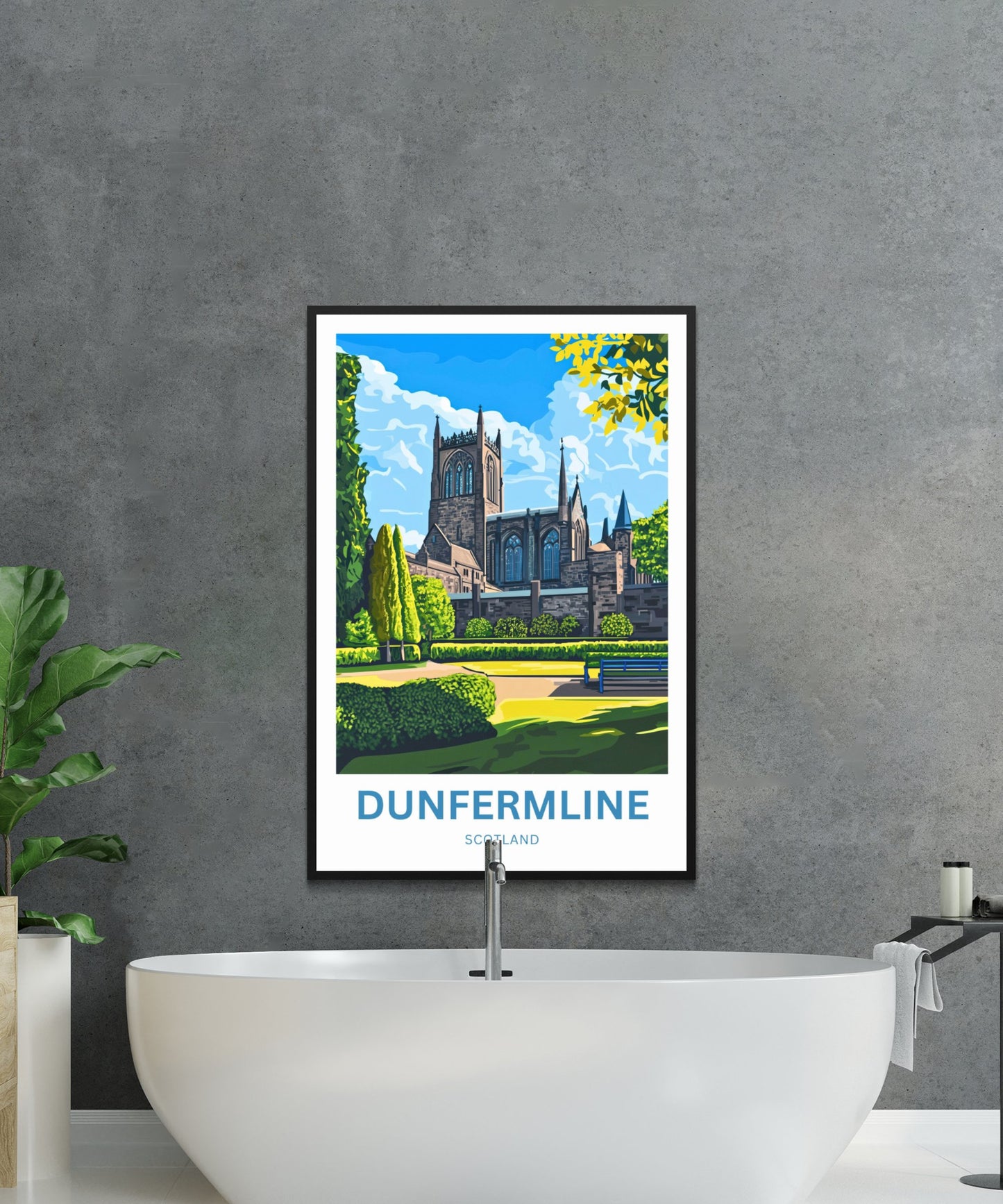 Dunfermline Travel Poster- Scotland Echoes of Kings