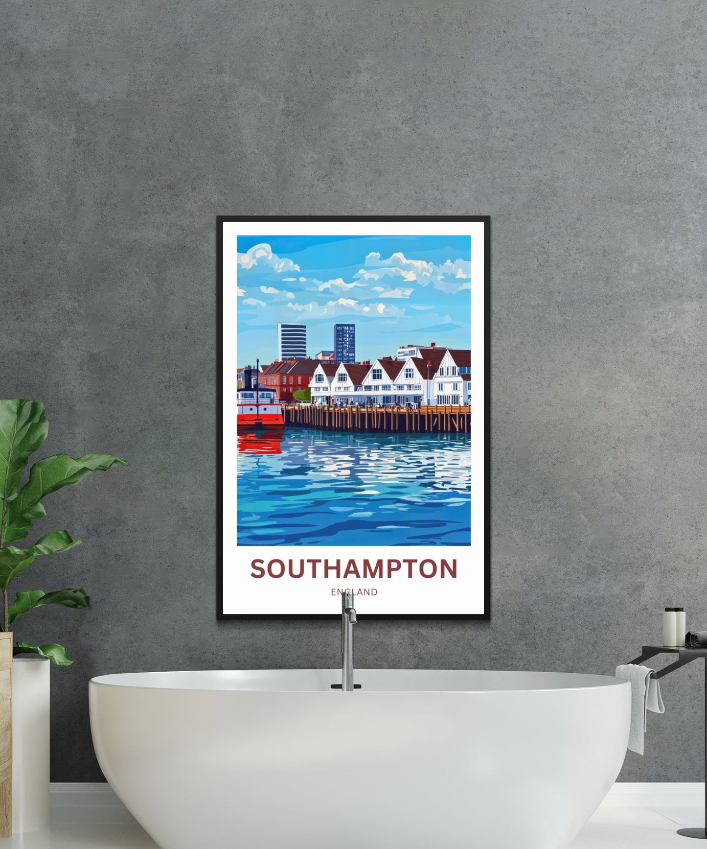 Southampton Travel Poster- Seaside Spirit England