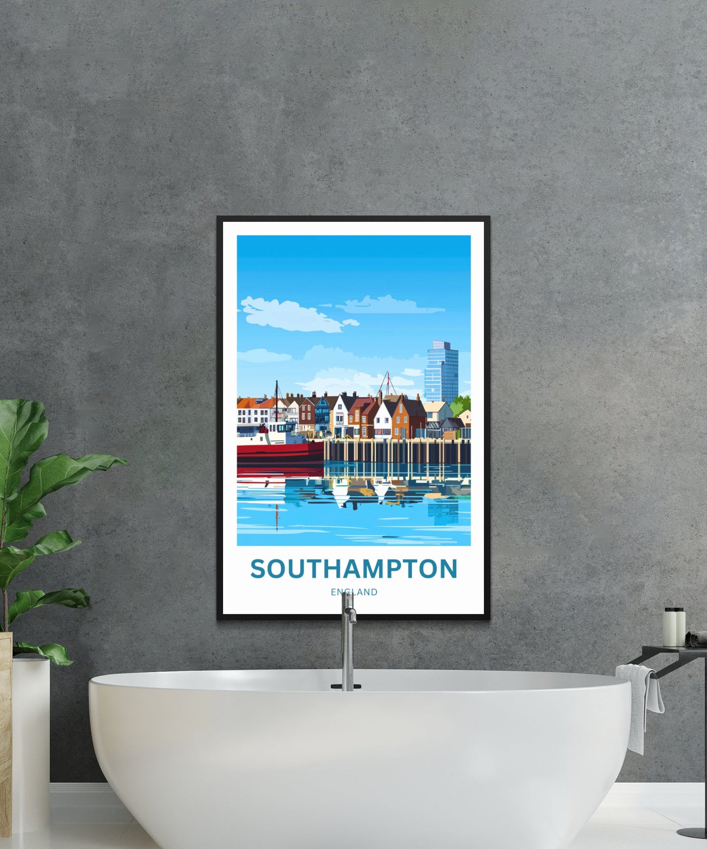 Southampton Travel Poster- Portside Dreams England