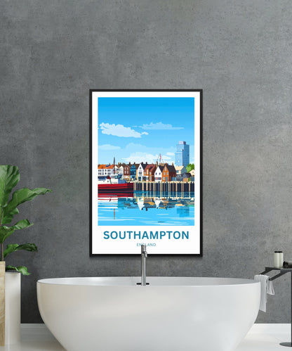 Southampton Travel Poster- Portside Dreams England