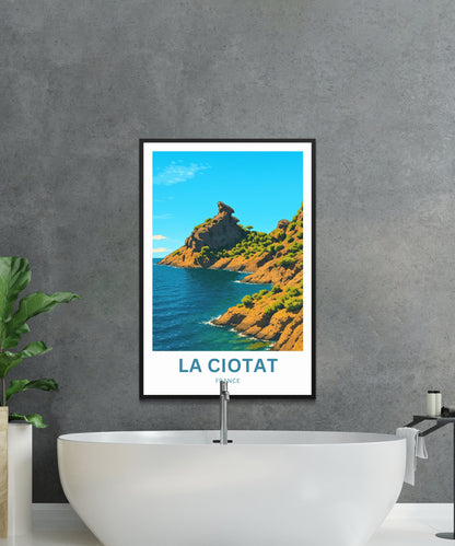 La Ciotat Travel Poster- Le Bec D'Aigle  France