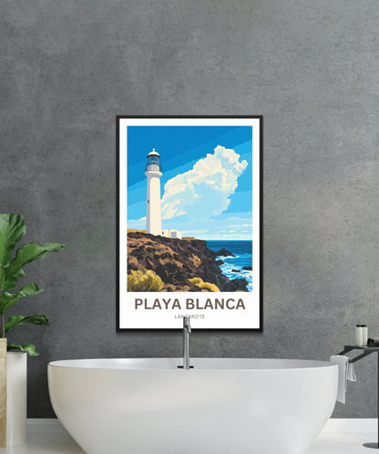 Playa Blanca Travel Poster- Lanzarote
