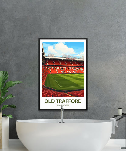 Old Trafford Travel Poster- Home of the Reds