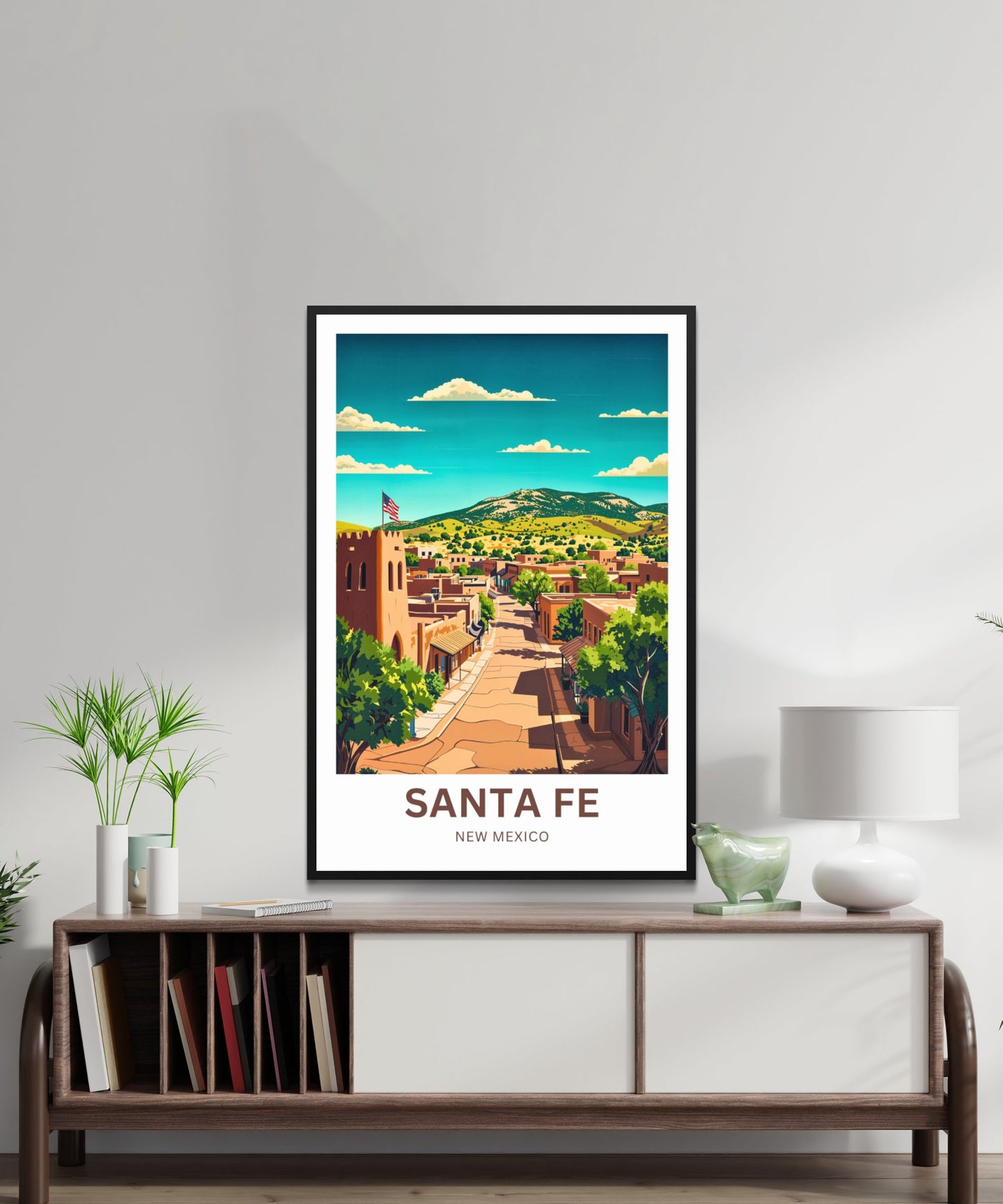 Santa Fe Travel Poster  - Mesmerizing Urban Street View