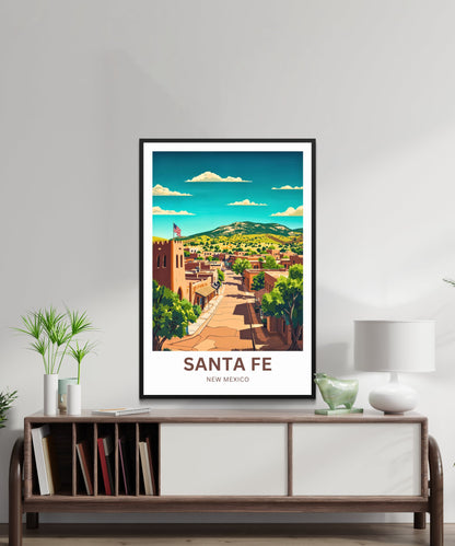 Santa Fe Travel Poster  - Mesmerizing Urban Street View