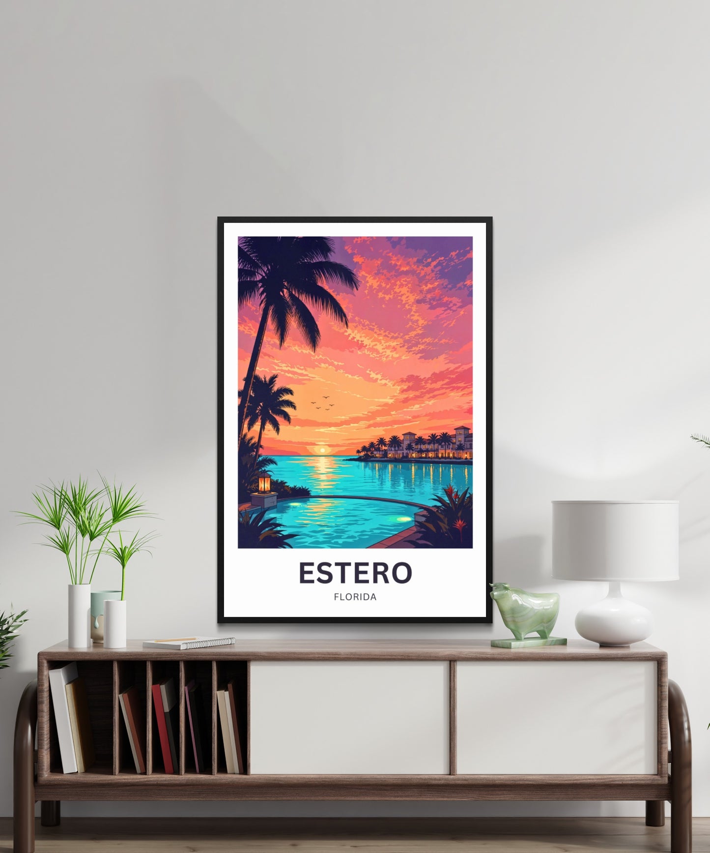 Estero Travel Poster - Florida's Hidden Paradise