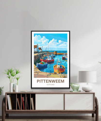 Pittenweem Travel Poster - Harbor of Scotland