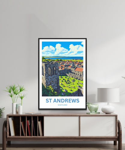 St. Andrews Travel Poster - Historical Land