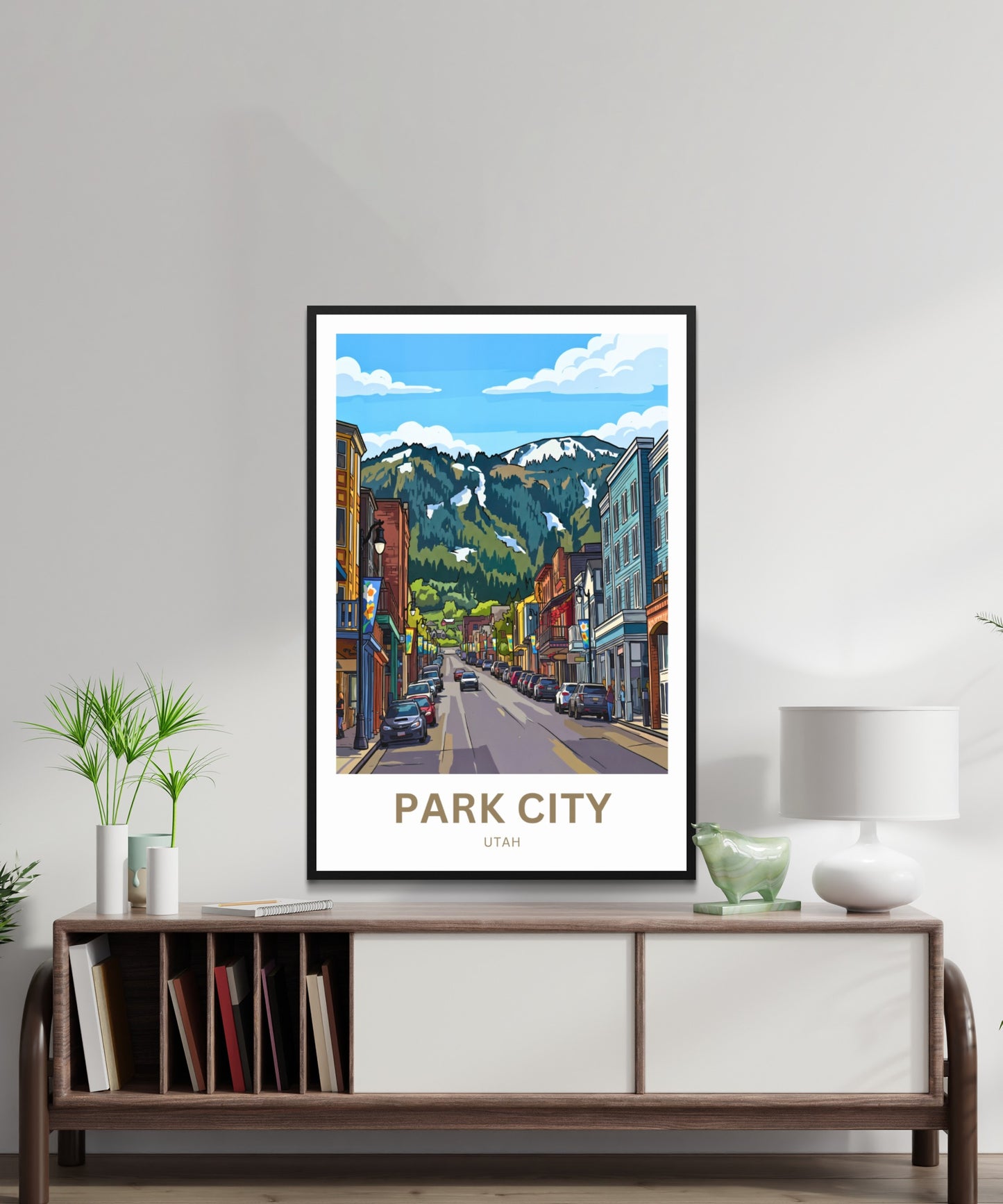 Park City Travel Poster - Downtown