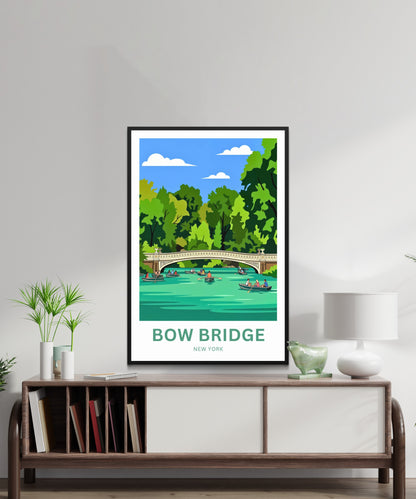 Bow Bridge  Central Park Travel Poster - New York