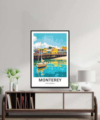 Monterey Travel Poster - Captivating View of California Coastal Living