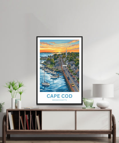 Cape Cod Travel Poster - Coastal Charm