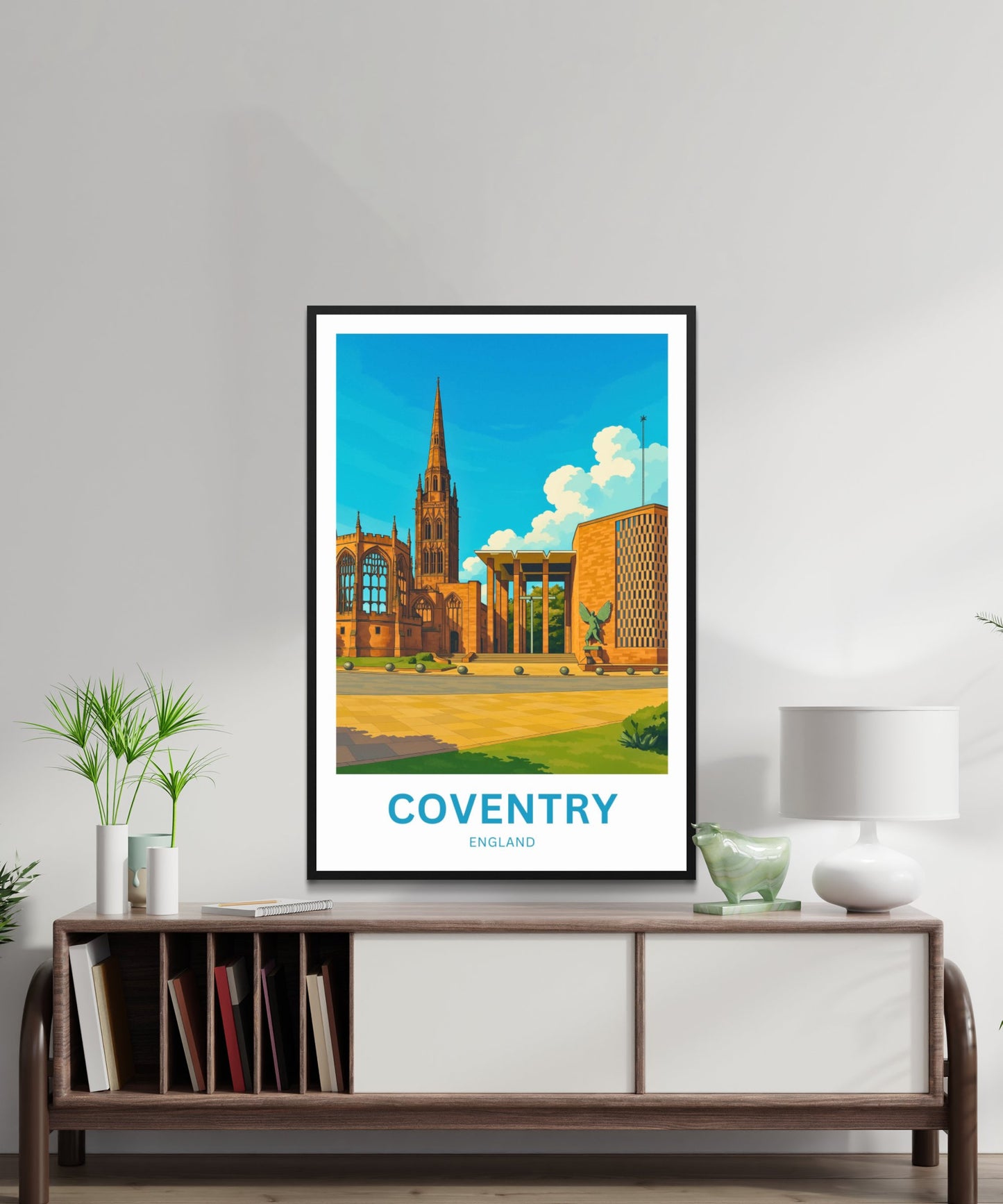 Coventry Travel Poster- Captivating England's Cathedral Ruins